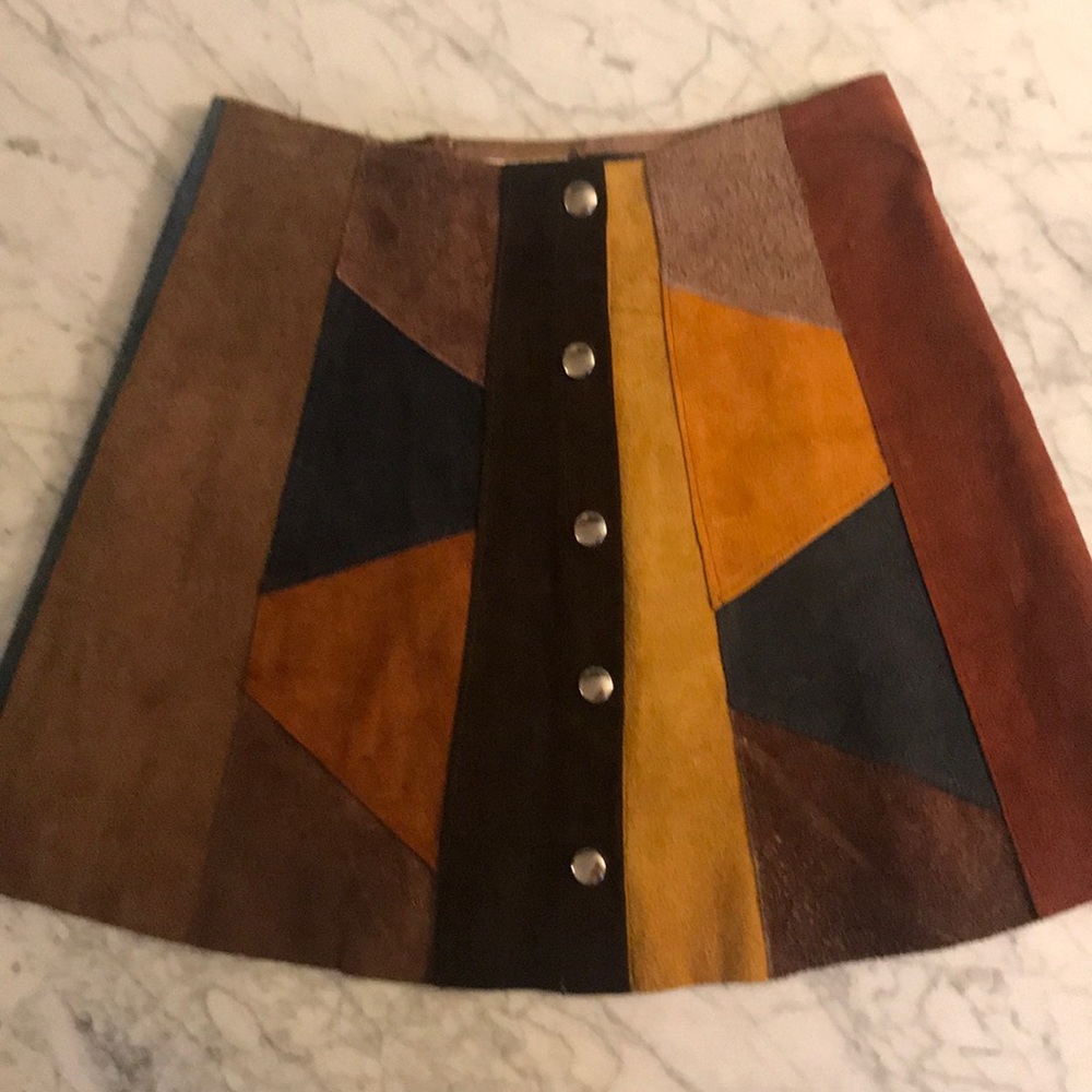 Vintage SWEDE patchwork MINI SKIRT